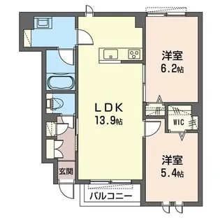 ゼルコバII【1階】の間取り