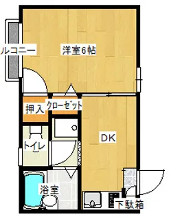 コーポ東雲【1階】の間取り
