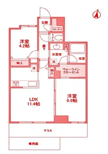 ディアレンス高島台【2階】の間取り