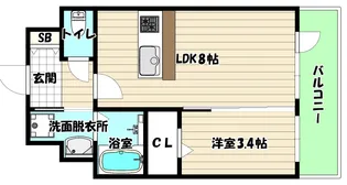 大阪府大阪市淀川区三国本町1【マンション】の間取り