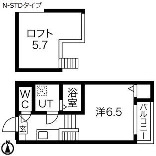 LUCE花目(ルーチェハナメ)【1階】の間取り