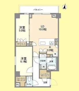 ザ・パークハビオ柿の木坂【2階】の間取り