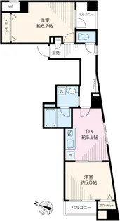 パークウェル方南町【3階】の間取り