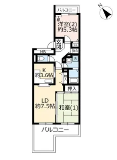 URコンフォール浦安弁天【2階】の間取り