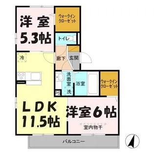 レイクルイーズ【3階】の間取り