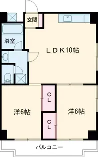 パークサイド砧【2階】の間取り