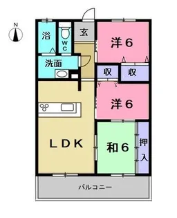 ユートピアタウン南館【3階】の間取り