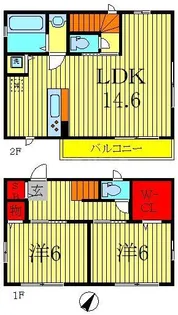 千葉県松戸市根木内【一戸建】の間取り