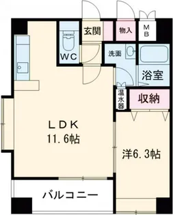 グランドール音羽【9階】の間取り