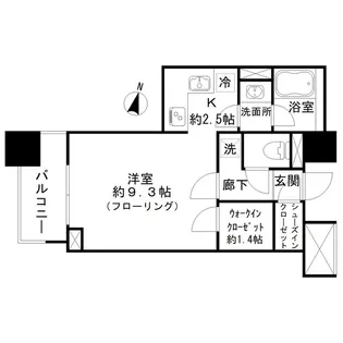 アトラス白山【8階】の間取り