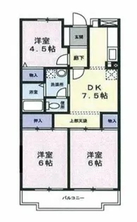 ベルグハイム【1階】の間取り