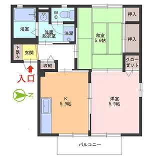 グランドゥール花堂 A棟【1階】の間取り