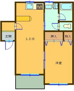 キューブエム【1階】の間取り