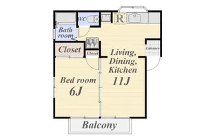 フレグランスY B【2階】の間取り