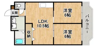 大阪府大阪市住之江区北加賀屋2【マンション】の間取り