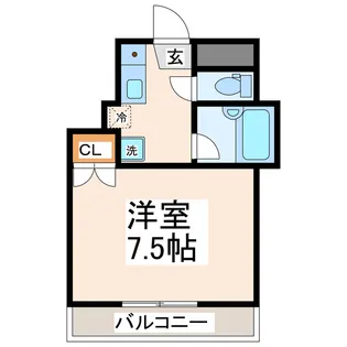 エル新屋敷A【5階】の間取り