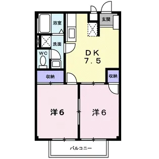 ソレイユ唐崎【1階】の間取り