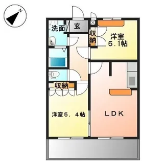 レインボーパレス【2階】の間取り