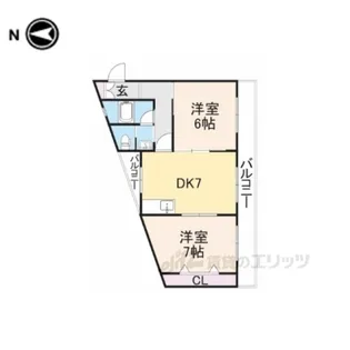 サンハイツ上村【2階】の間取り