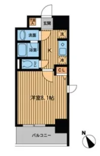 プライムアーバン門前仲町【7階】の間取り
