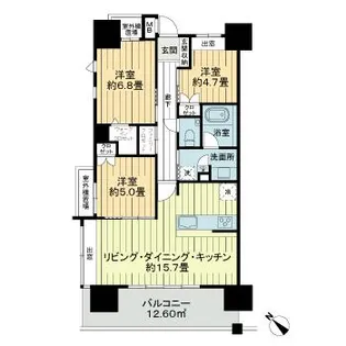 ライオンズ那覇三原マスターズゲート【6階】の間取り