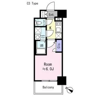エスリード弁天町ルシェンテ【4階】の間取り