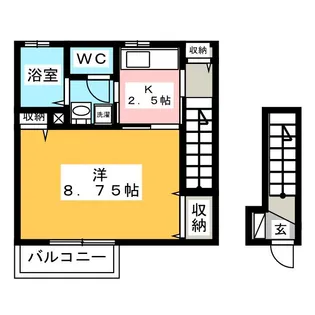 ラ・フォンターナA【2階】の間取り