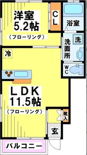 東京都調布市東つつじケ丘2【アパート】の間取り