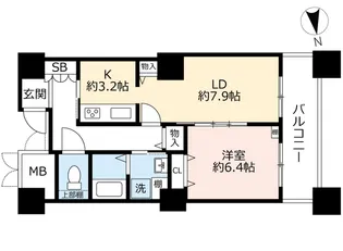 URアクアタウン納屋橋【28階】の間取り