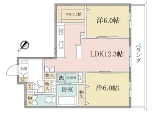 (シニア限定)ヘーベルヴィレッジ北赤羽~Gloier~【3階】の間取り