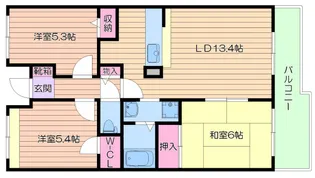 アインスローヤル【1階】の間取り