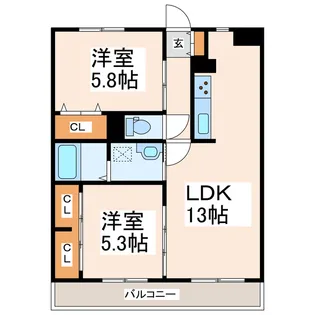 LAVIE長嶺【4階】の間取り