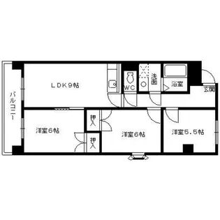 グランドヒル野中【6階】の間取り