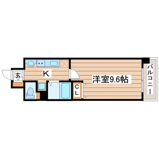 レジディア榴岡公園【9階】の間取り