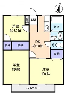 クレスト21A【2階】の間取り