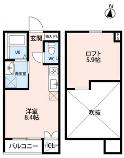 カリノカーサ【1階】の間取り