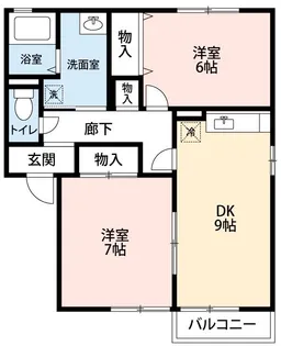 K’SシャンブルIII【2階】の間取り