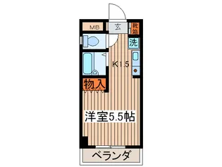 グリーンハイム是政【3階】の間取り