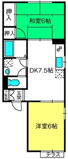 サンアール松ヶ丘【1階】の間取り