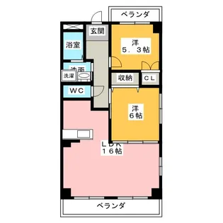 ピースハウス【2階】の間取り