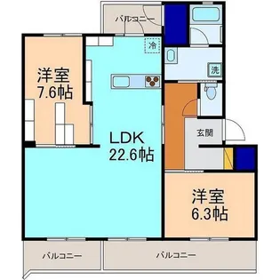 アクアルーチェ犬島【1階】の間取り
