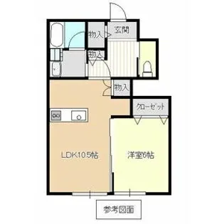 リリーバーベナB棟【1階】の間取り