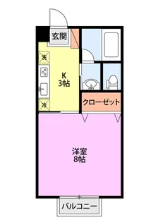 フォレストヒルズB【2階】の間取り