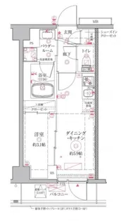 クレイシアIDZ二子新地【4階】の間取り