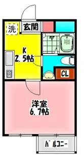 ディライト門真【2階】の間取り