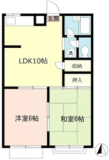 メゾンドール白幡【1階】の間取り