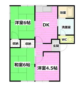 フレグランス佐々木 D棟【2階】の間取り