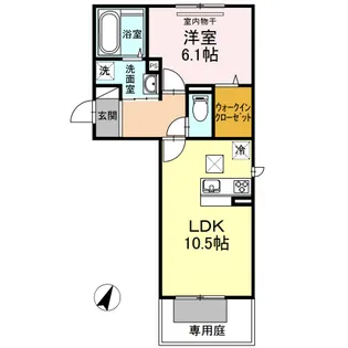 ガーデン五反田【1階】の間取り