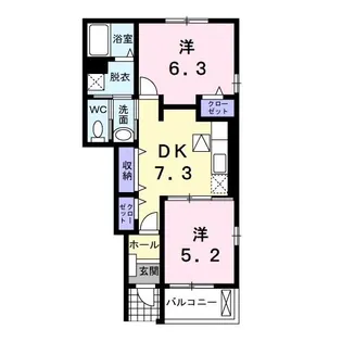 モルティVIII【1階】の間取り