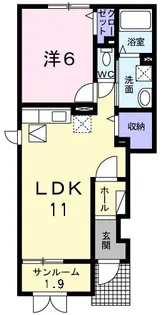 Le・Senat(ル・セナ)B【1階】の間取り